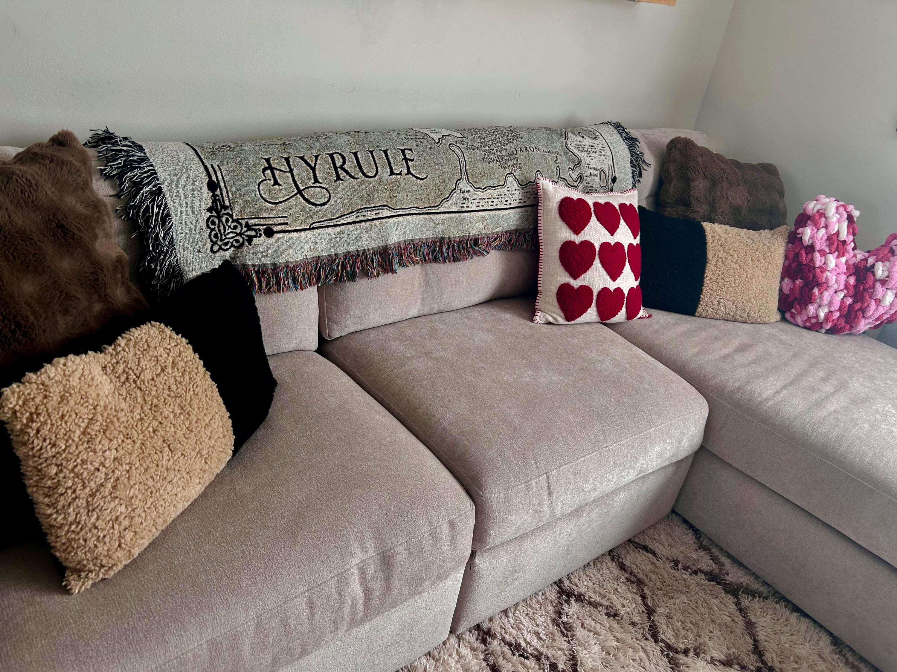 Hyrule Map, Breath of the Wild, Heirloom Woven Throw Blanket