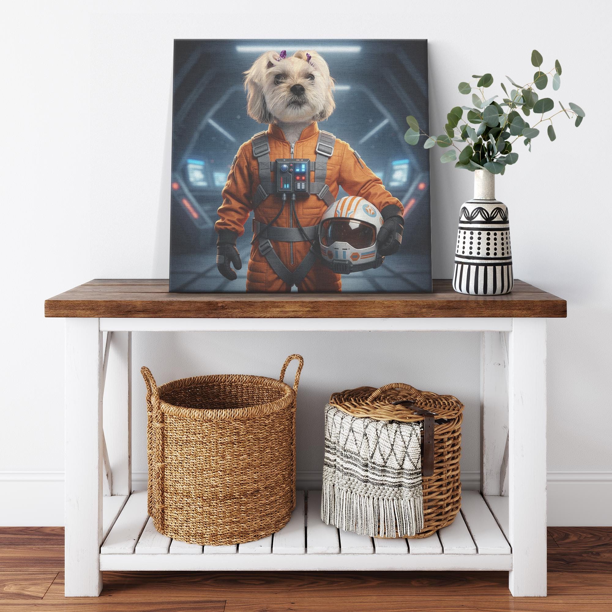 Custom Luke Skywalker Rebel Pet Portrait | Star Wars Inspired Wall Art