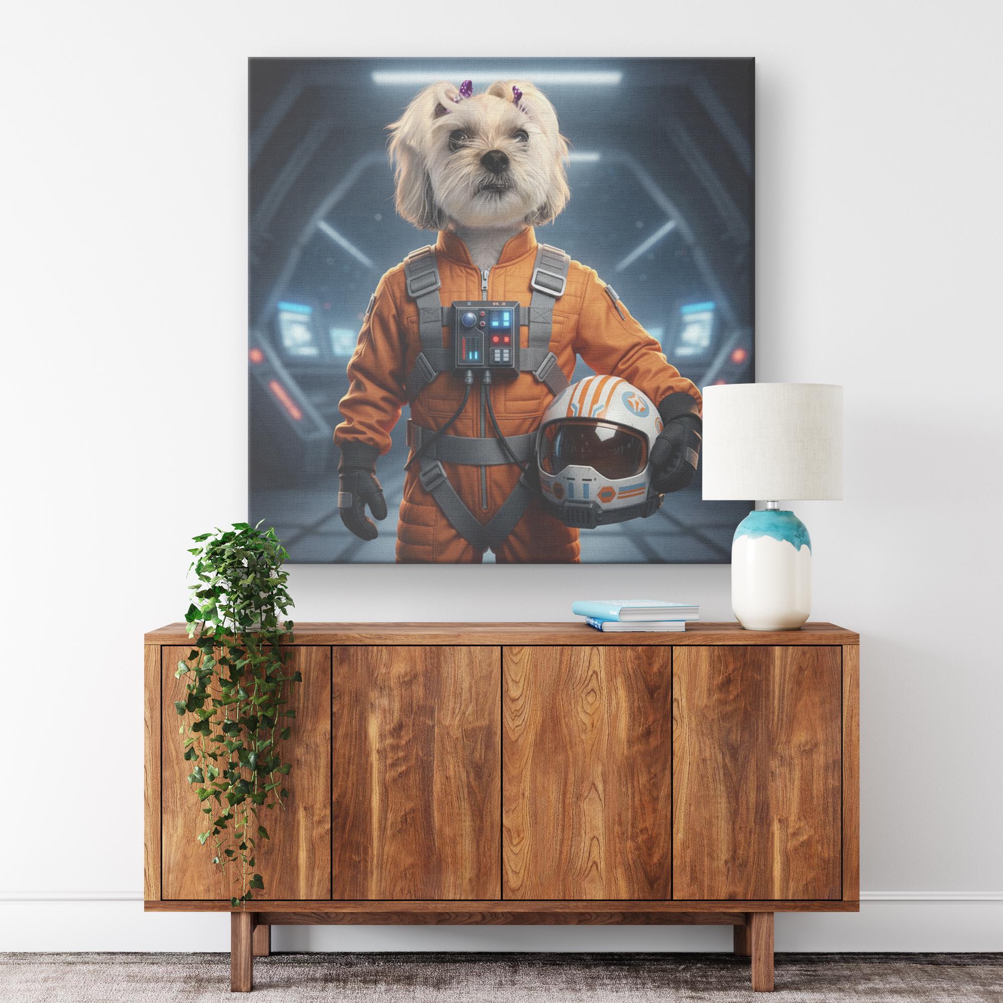 Custom Luke Skywalker Rebel Pet Portrait | Star Wars Inspired Wall Art
