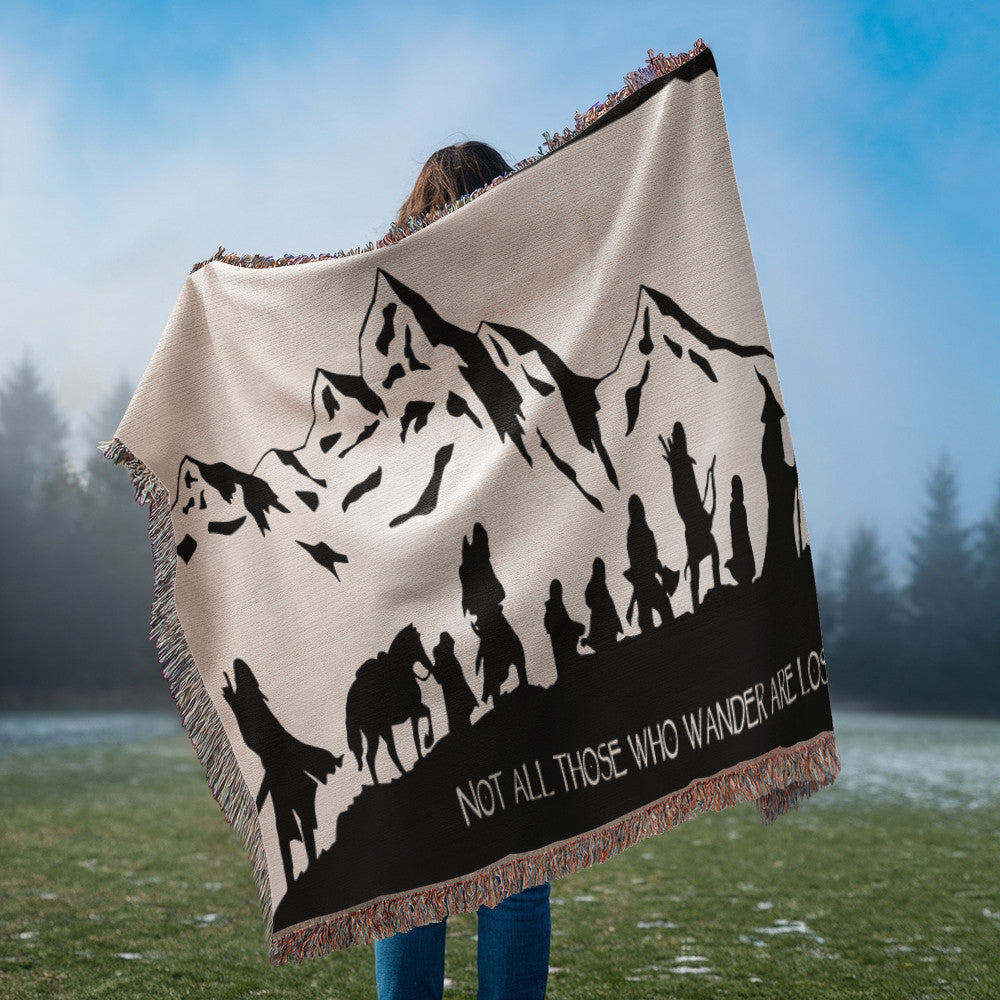 LOTR Not All Who Wander Are Lost, Woven Blanket