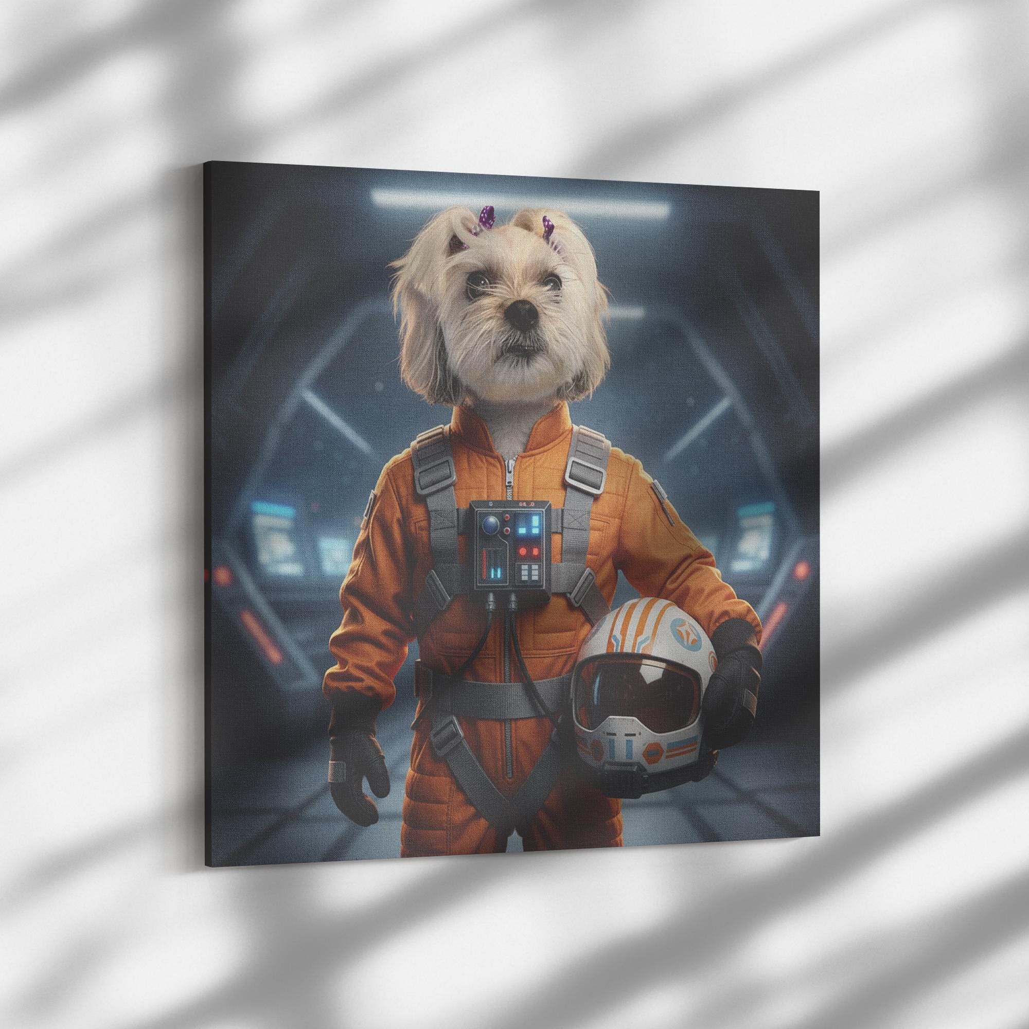 Custom Luke Skywalker Rebel Pet Portrait | Star Wars Inspired Wall Art