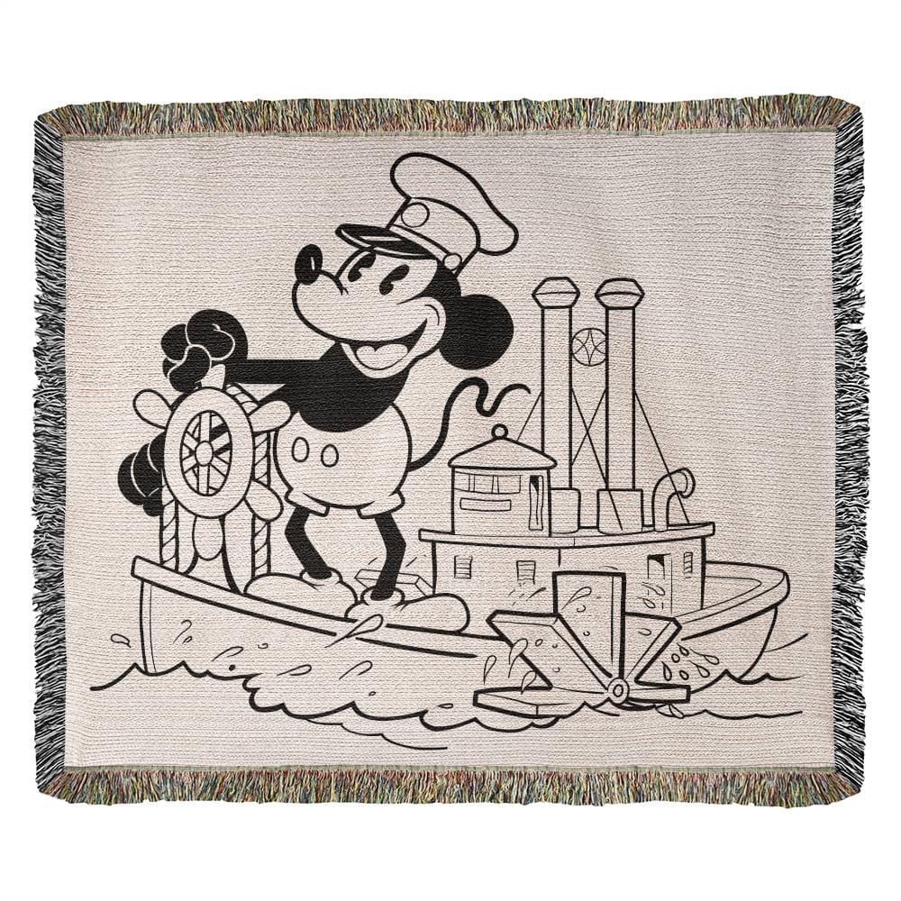 Steamboat Willie, Heirloom Woven Throw Blanket