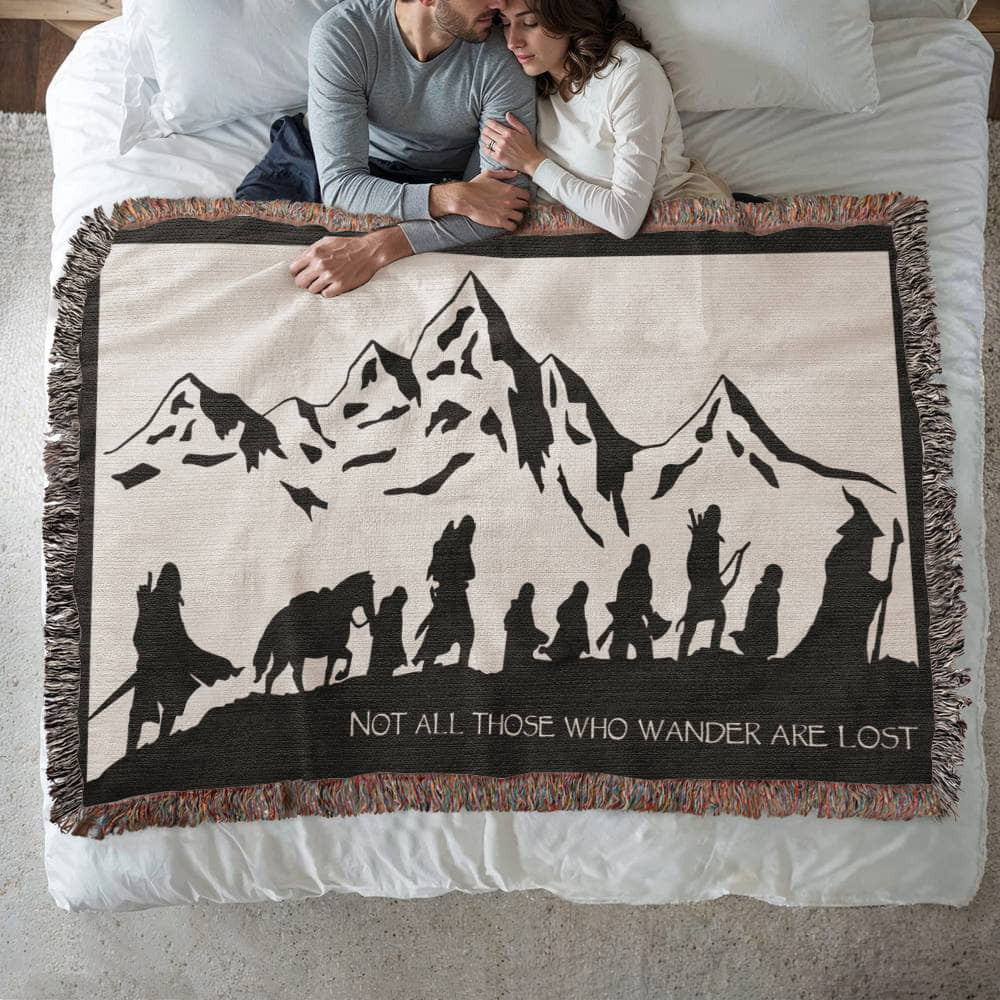 LOTR Not All Who Wander Are Lost, Woven Blanket