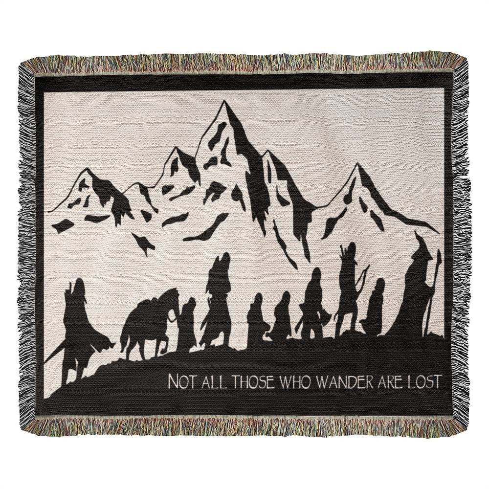 LOTR Not All Who Wander Are Lost, Woven Blanket