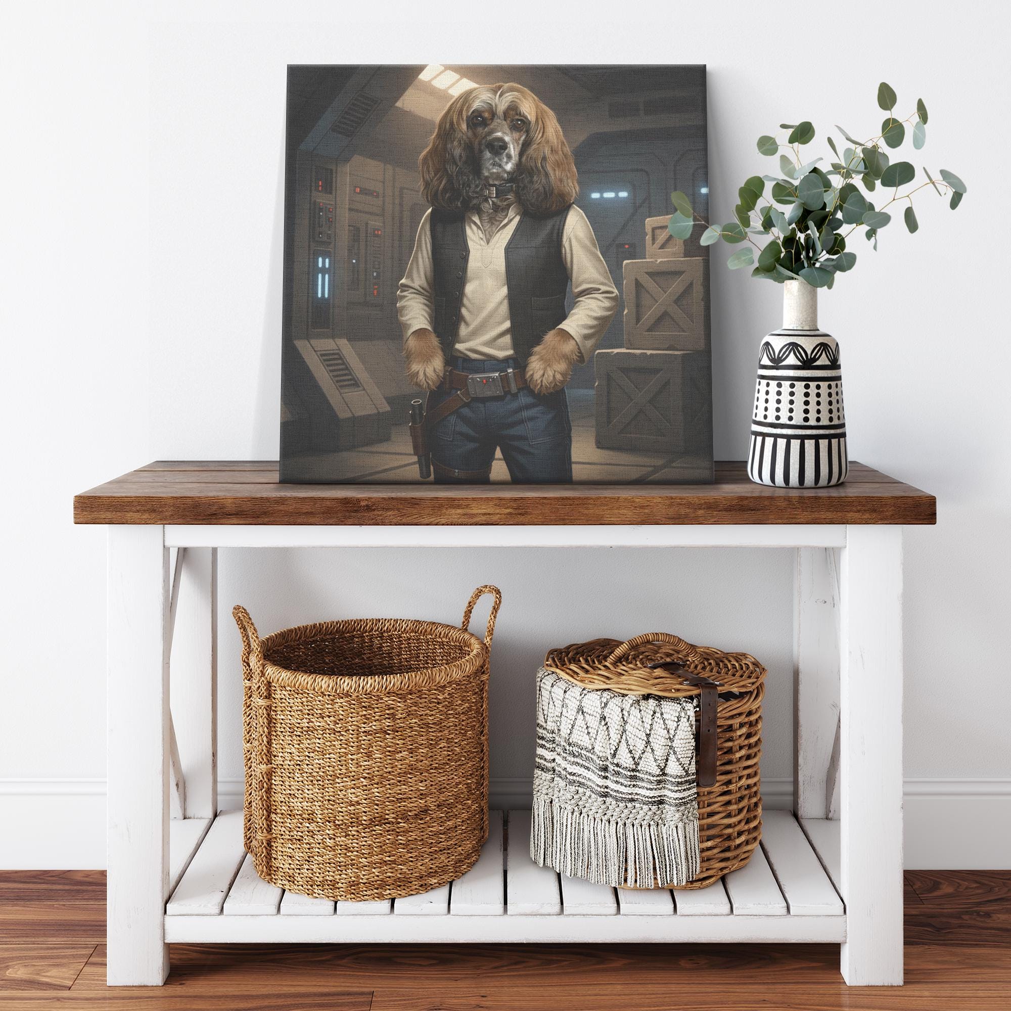 Custom Han Solo Canvas Pet Portrait | Star Wars Inspired Pet Art