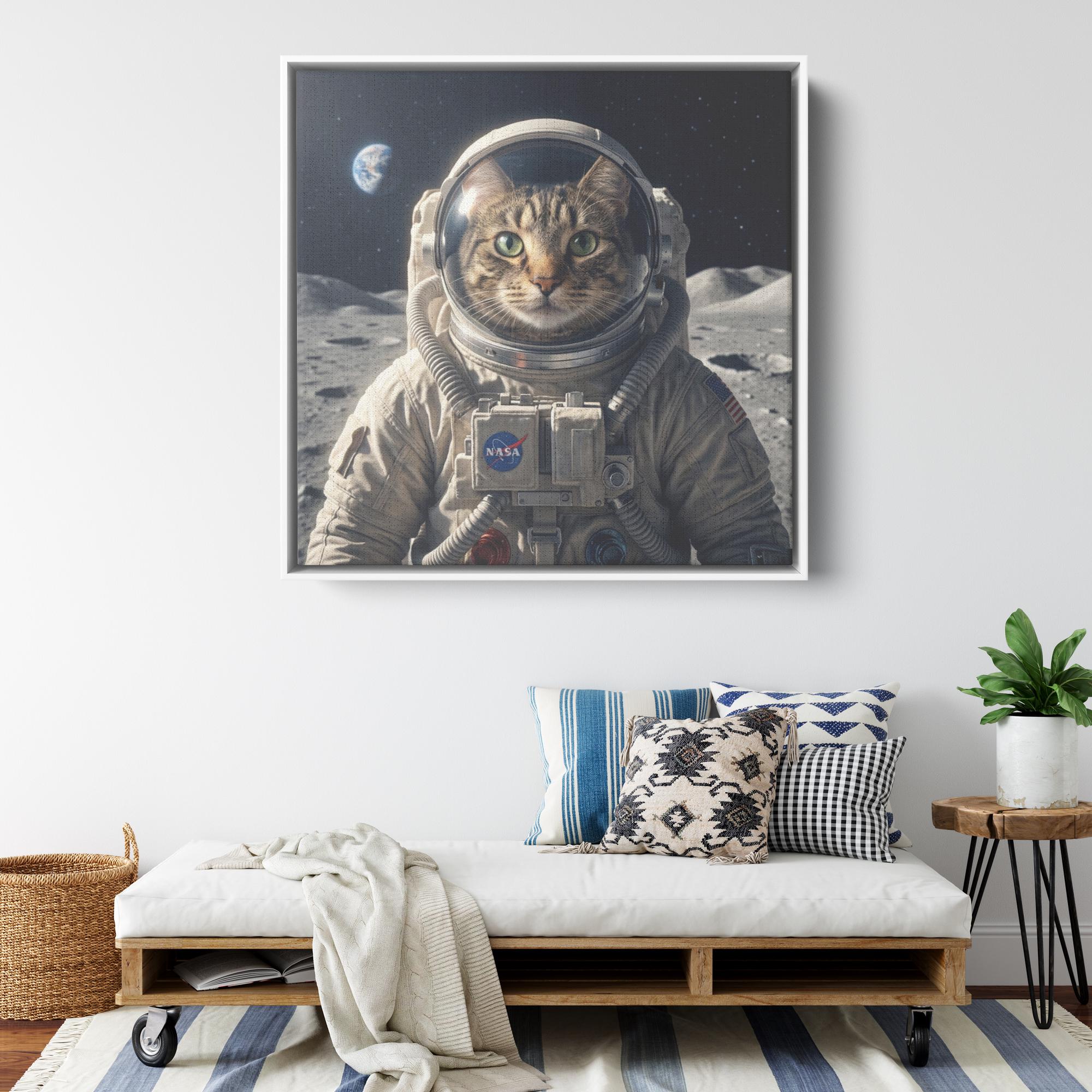 Astronaut Pet Portrait, Custom Space Explorer Art