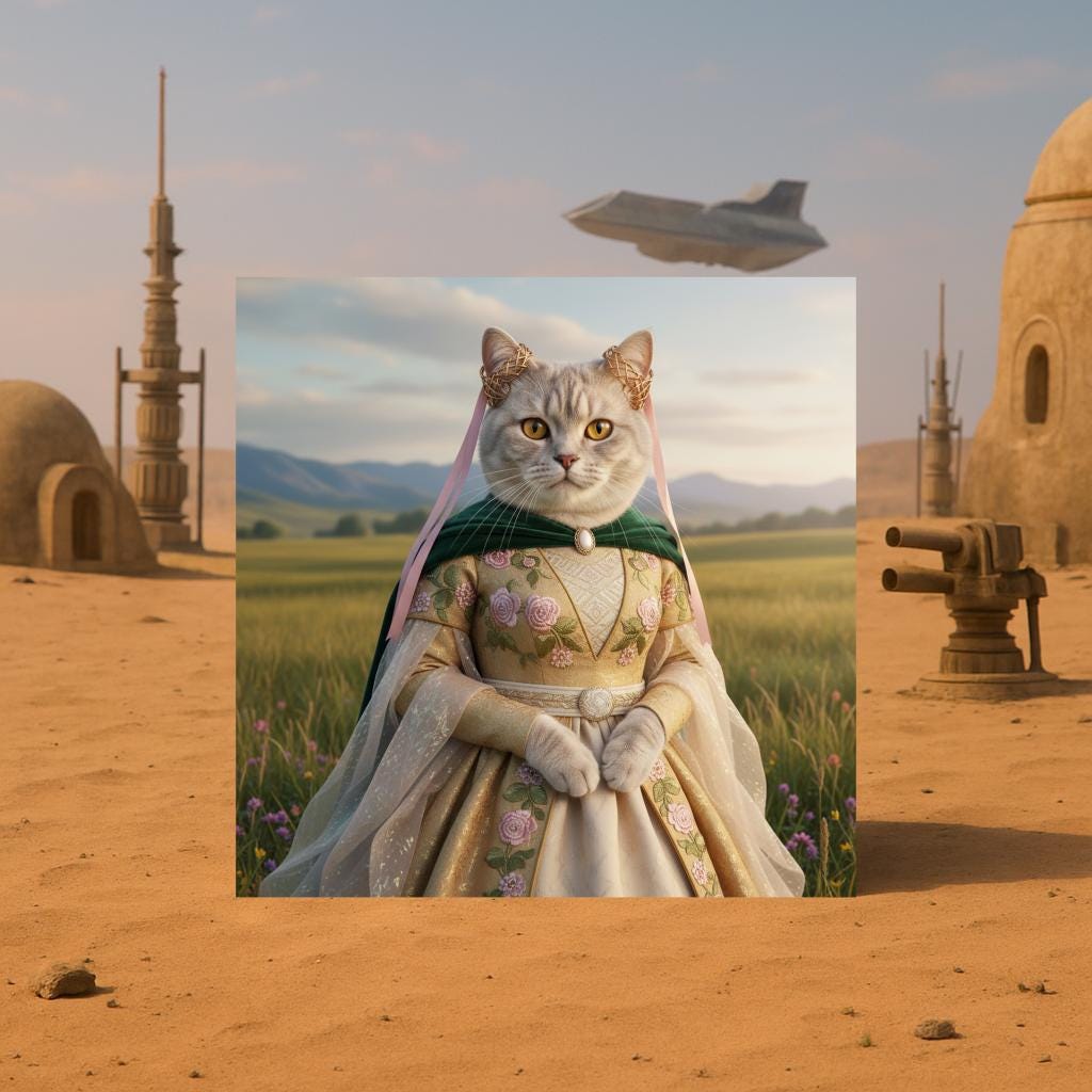 Custom Padme Star Wars Pet Portrait