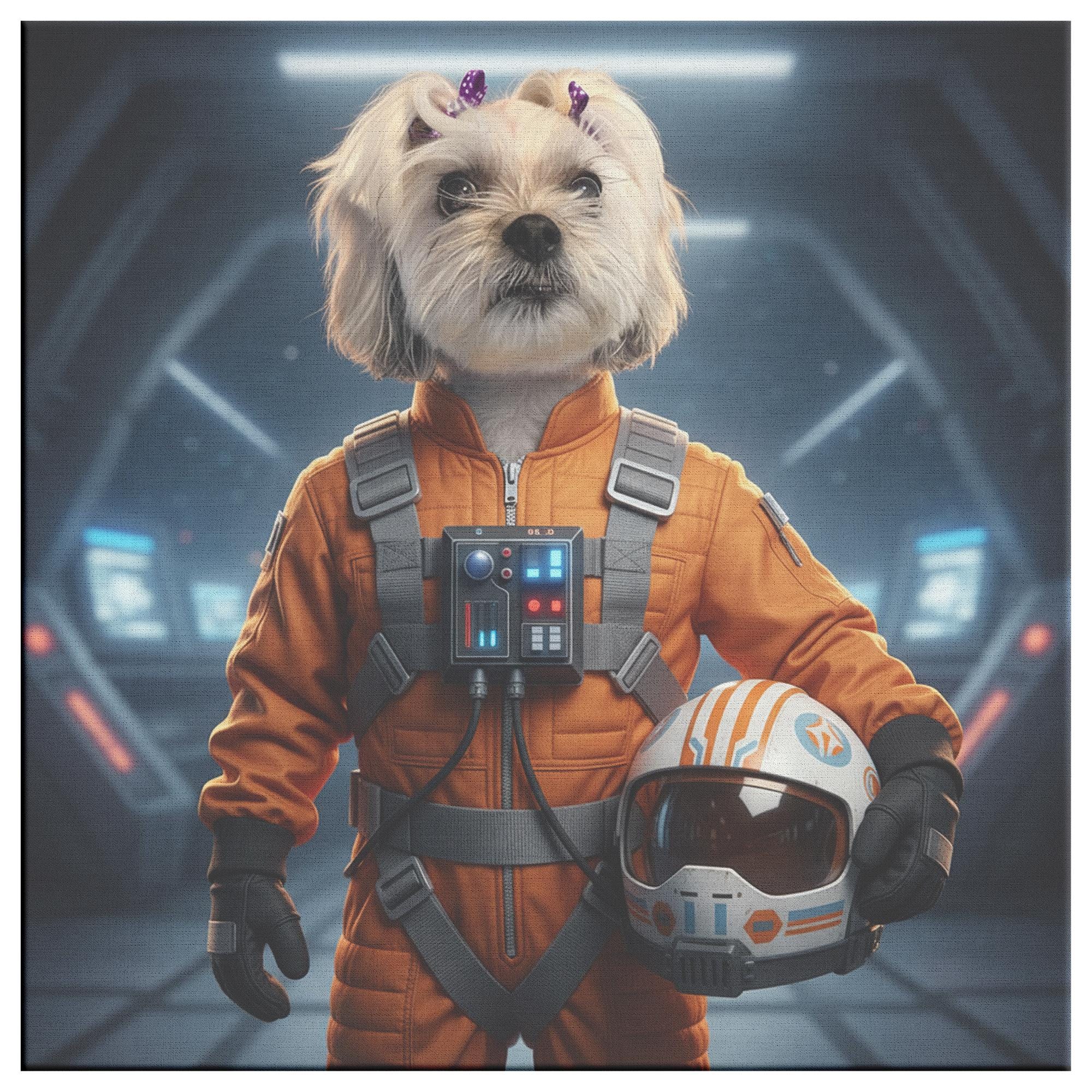 Custom Luke Skywalker Rebel Pet Portrait | Star Wars Inspired Wall Art