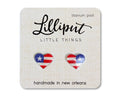 American Flag Heart Earrings // Fourth of July // July 4