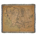 Middle Earth, Lord of the Rings Map, LOTR Throw Blanket